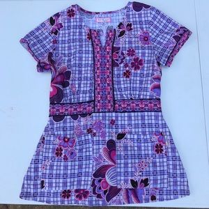 *3 for 25* Koi Scrub Top